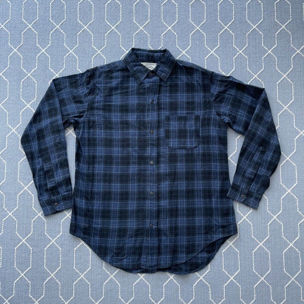 Current Elliott Prep School Shirt Womens 1 Small Cabin Plaid Blue Top Button